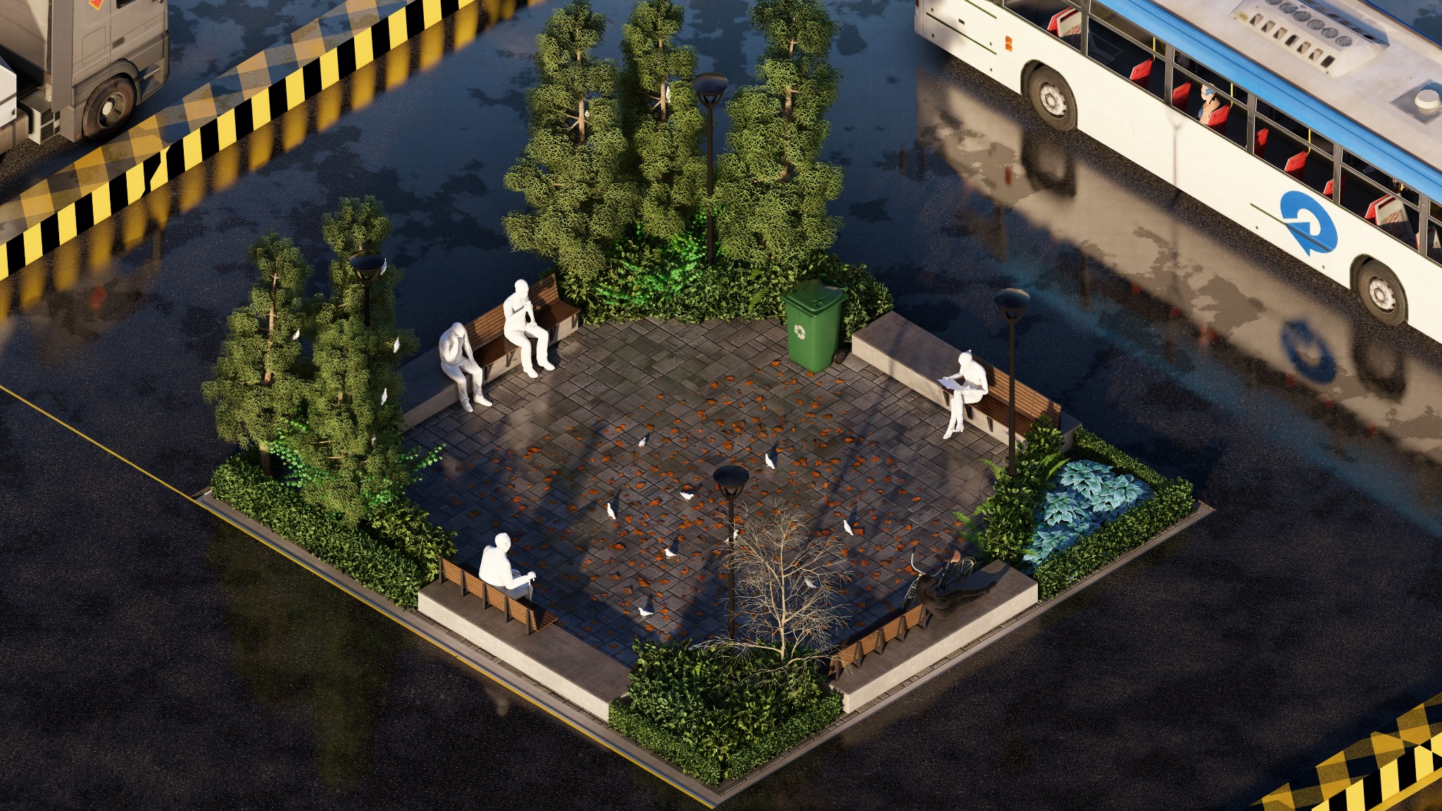 Place making aerial visualization